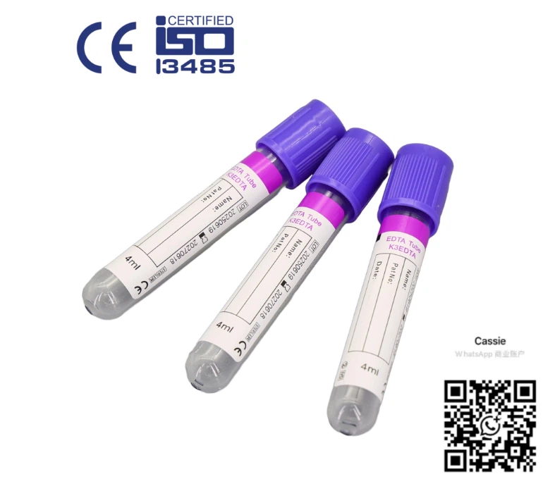 Disposable EDTA K2/K3 Blood Collection Tubes – Sterile & CE Certified