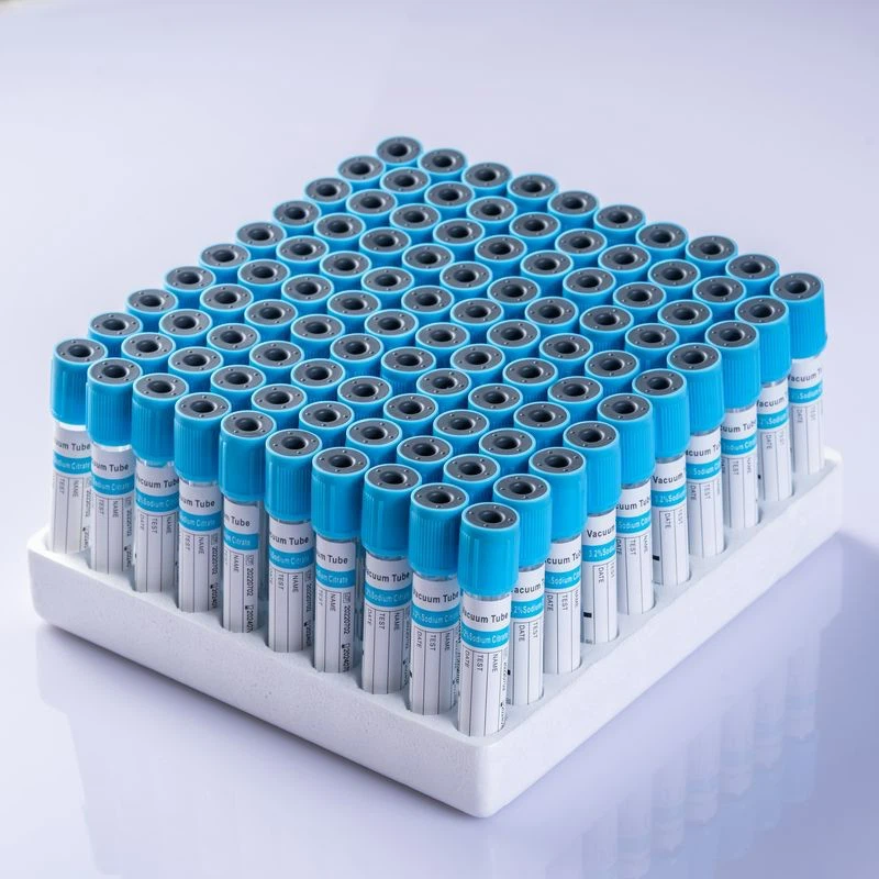 Disposable Medical Coagulation Tube With Blue Cap