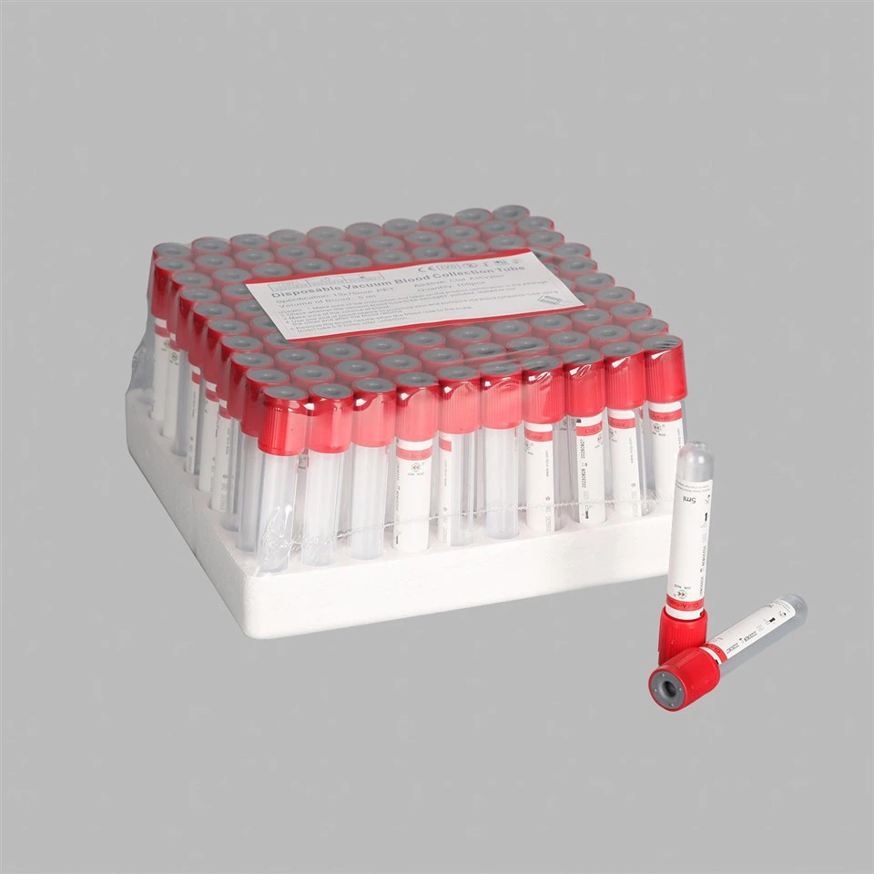 Red Top Blood Collection Tube (No Additive/Plain) For Serum & Clotting Tests high quality