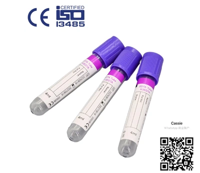 Disposable EDTA K2/K3 Blood Collection Tubes – Sterile & CE Certified
