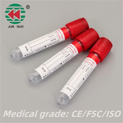 Medical Vacuum Blood Collection Clot Activate Tube & No Additive Tube CE/ISO Certified Red Cap